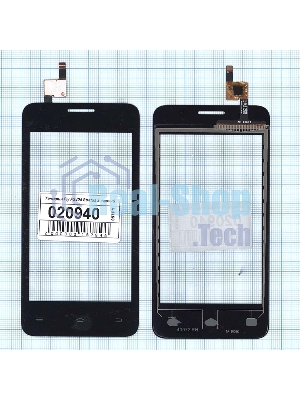 Сенсорное стекло (тачскрин) для Fly FS404 Stratus 3, черное