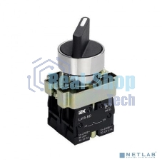 Переключатель LAY5-BD33 на 3 полож. черный I-O-II станд. ручка ИЭК BSW60-BD-3-K02