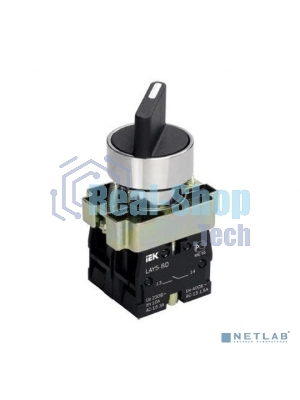 Переключатель LAY5-BD33 на 3 полож. черный I-O-II станд. ручка IEK BSW60-BD-3-K02