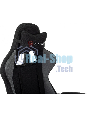 Кресло Zombie Shadow черный/серый, ткань, подставка для ног