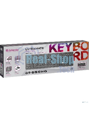 Клавиатура беспроводная Defender ULTRAMATE SM-535 RU USB, радиоканал, черный