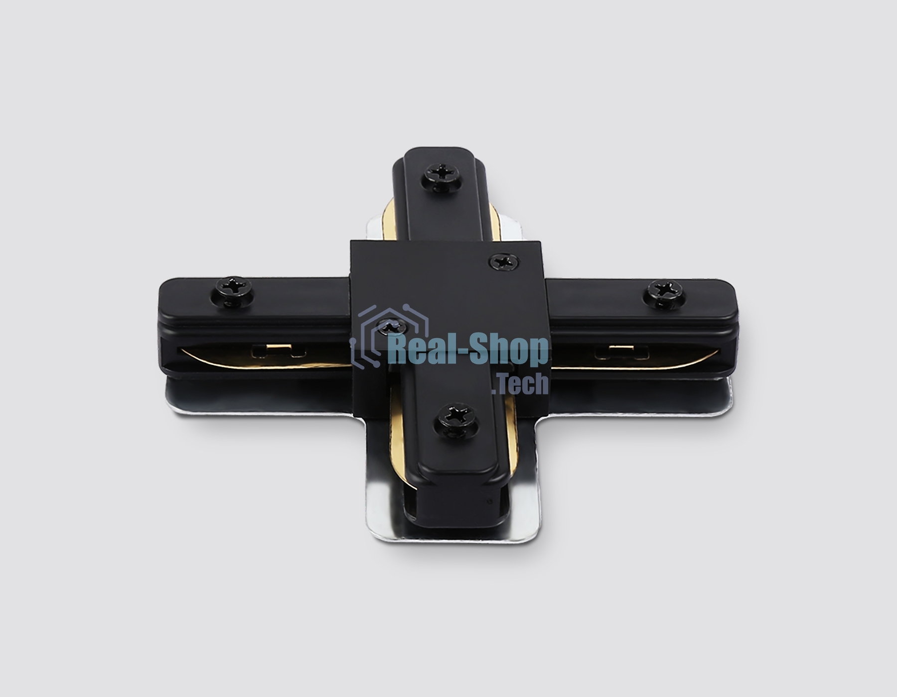 GL7172 BK черный матовый коннектор Х-образный для однофазного шинопровода Standard 220V NEW 105*105*20