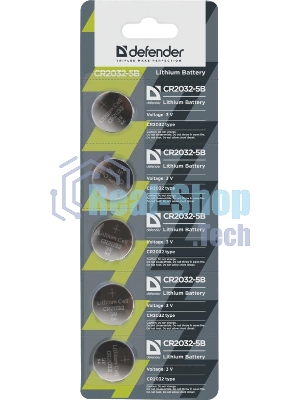 Батарейка Defender литиевая CR2032-5B