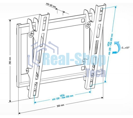Кронштейн для телевизора Holder LCD-T2609 черный 22