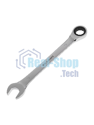 Ключ комбинированный трещоточный Rexant 19 мм, CrV, зеркальный хром