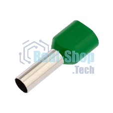 Наконечник штыревой втулочный Rexant изолированный F-14 мм 2х6 мм² (НШВи(2) 6.0-14/НГи2 6,0-14) зеленый