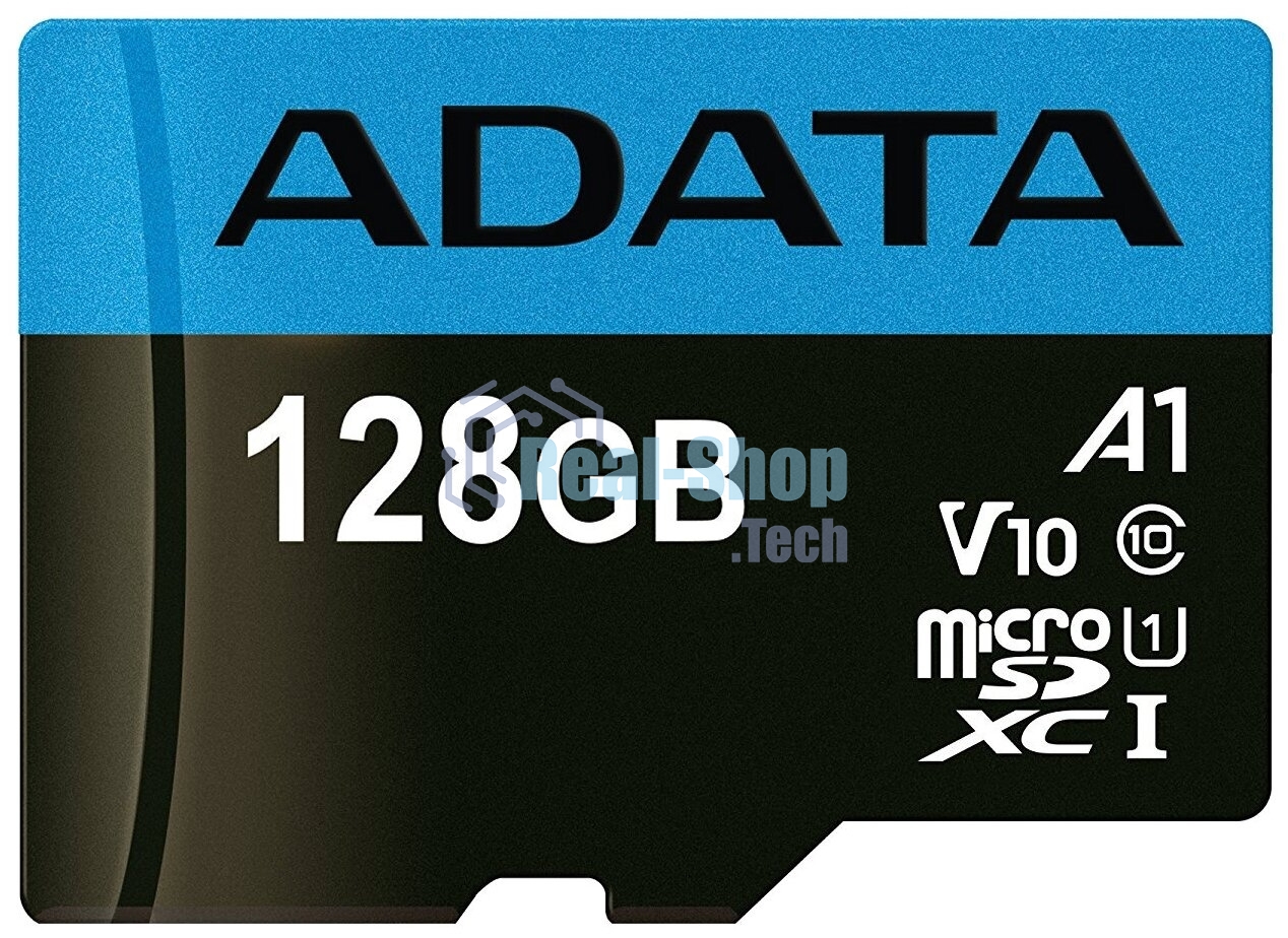 Флеш карта Micro SecureDigital 128Gb ADATA AUSDX128GUICL10A1-RA1 MicroSDXC Class 10 UHS-I, SD adapter