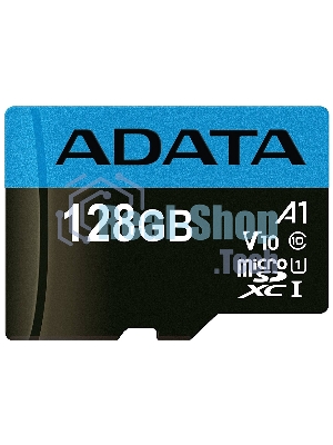 Флеш карта Micro SecureDigital 128Gb ADATA AUSDX128GUICL10A1-RA1 MicroSDXC Class 10 UHS-I, SD adapter
