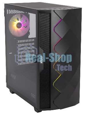 Компьютерный корпус Hiper DCB черный без БП ATX 1x120mm 1x140mm 1xUSB2.0 1xUSB3.0 audio bott PSU