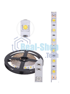 Лента светодиодная 3 м 12 В 5050 4000 К IP23 60 LED/м для БП с клеммами LAMPER