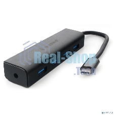USB-концентратор USB 3.0 Gembird UHB-C364, 4 порта, Type-C, с доп питанием