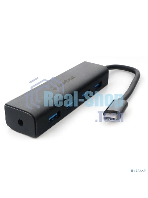 USB-концентратор Gembird UHB-C364, USB 3.0, USB 4 порта, USB Type-C / с доп питанием