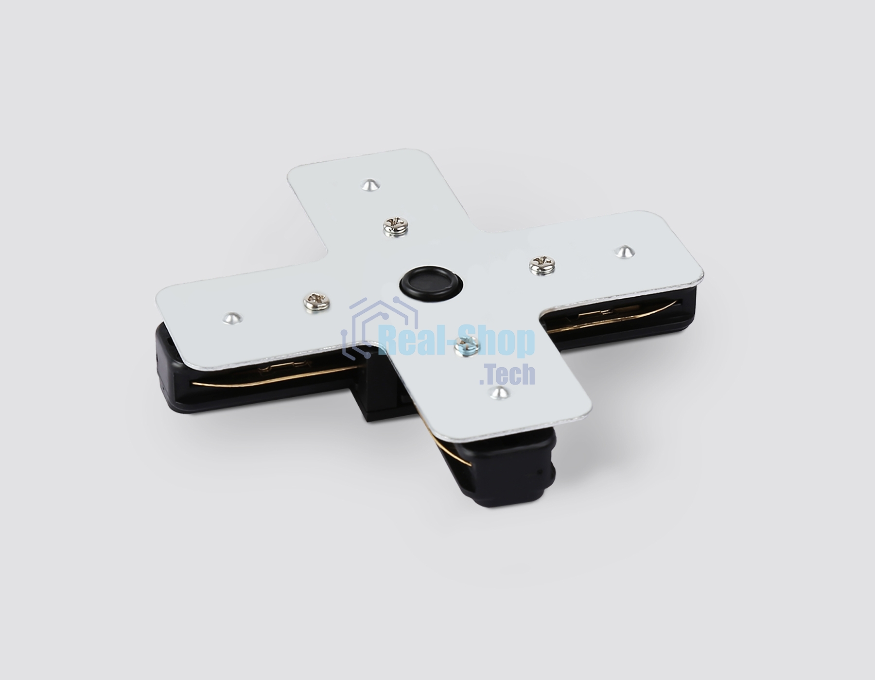 GL7172 BK черный матовый коннектор Х-образный для однофазного шинопровода Standard 220V NEW 105*105*20