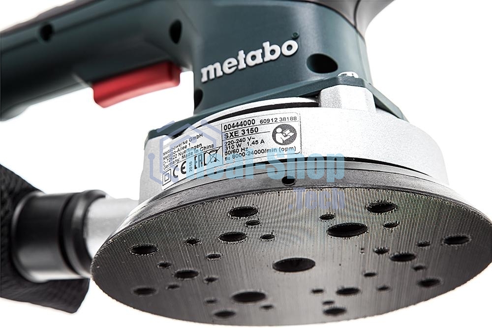 Эксцентриковая шлифовальная машина Metabo SXE 3150 600444000 310вт,150мм,3мм,эл-ка,картон, 12000 об/мин, вес 1.6 кг