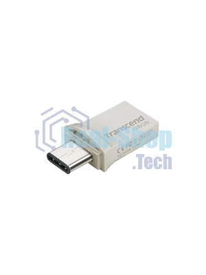 Флешка USB Transcend JetFlash 890S (TS128GJF890S), 128Gb, USB 3.1/Type-C, R/W 70/25, темно-серый