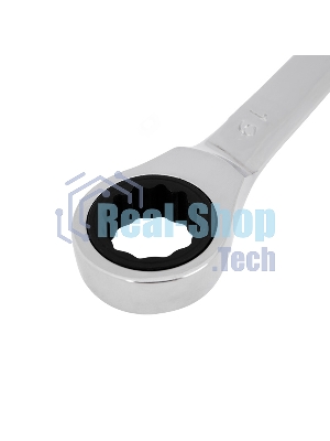 Ключ комбинированный трещоточный Rexant 19 мм, CrV, зеркальный хром