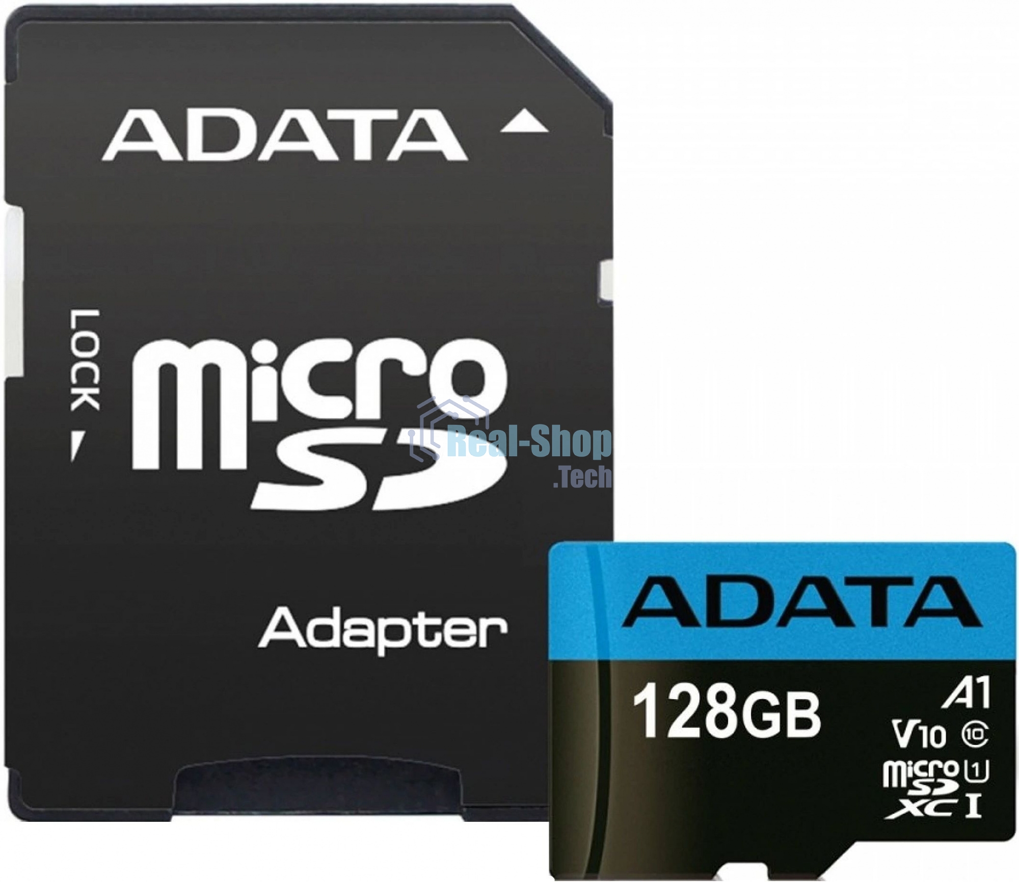 Флеш карта Micro SecureDigital 128Gb ADATA AUSDX128GUICL10A1-RA1 MicroSDXC Class 10 UHS-I, SD adapter
