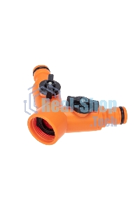 Разветвитель 2-х канальный на кран 3/4-1/2 дюйма Четыре Сезона