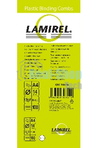 Пружины для переплета пластиковые Fellowes Lamirel LA-7867401 14 мм белый 100 шт