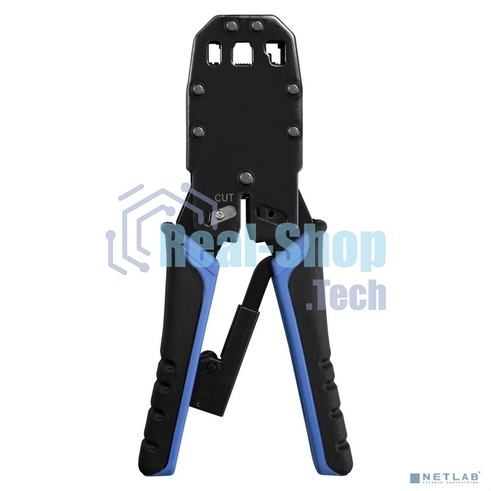 Инструмент ExeGate EX293155RUS EX-T2008R для обжима RJ-45, RJ-11/12 с храповым механизмом (прямой ход обжимки)