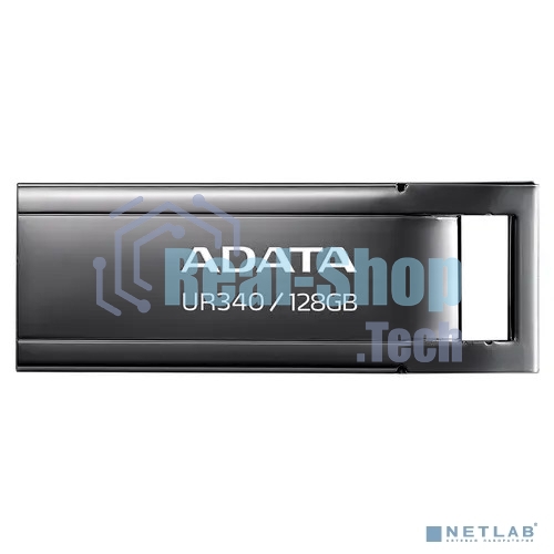 Флешка USB ADATA UR340 (AROY-UR340-128GbK), 128Gb, USB 3.2, R/W 100/30, черный