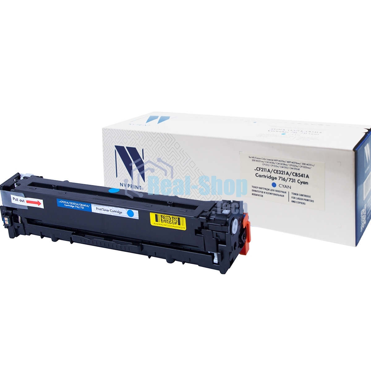Картридж лазерный NVPrint совместимый HP CF211A/CE321A/CB541A/Canon 716/731 Cyan для LaserJet Color Pro/Canon i-SENSYS (1600k)