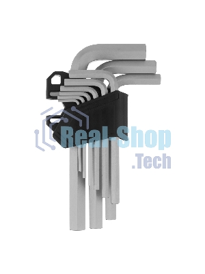 Набор ключей имбусовых Сибртех HEX, 2-12 мм, CrV, 9 шт.