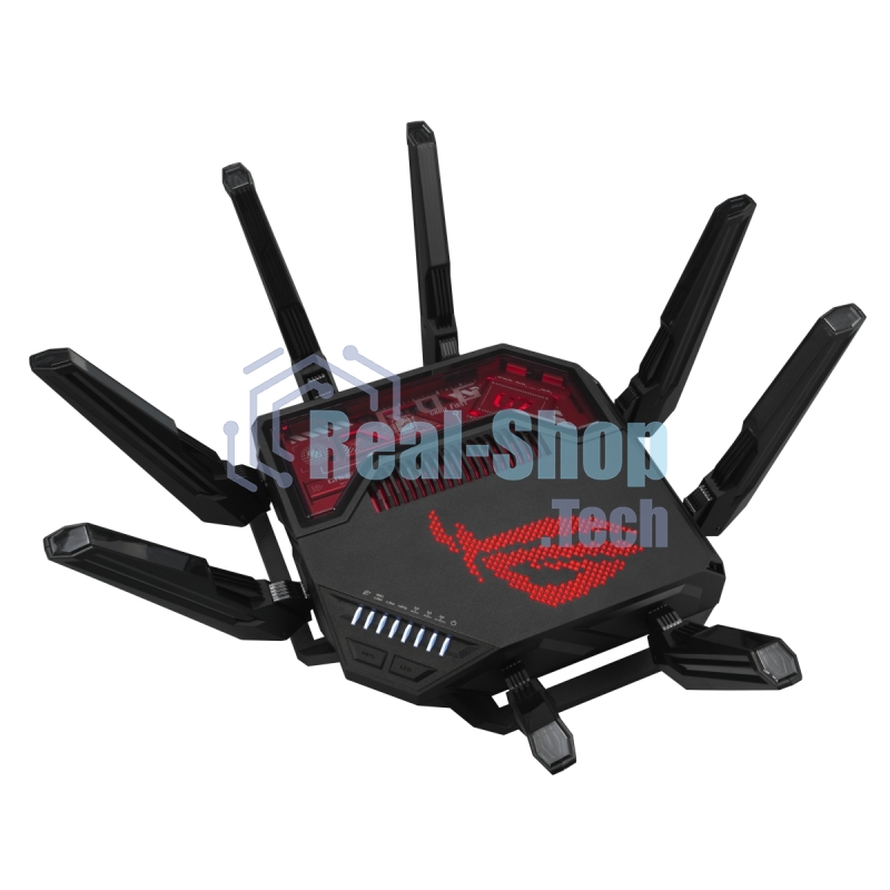 Маршрутизатор ASUS GT-BE19000, черный/красный, 90IG0850-MO9A0V