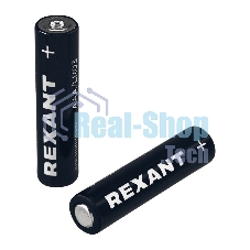 Батарейка алкалиновая Rexant AAA/LR03 мизинчиковая 1,5В блистер 2 шт.