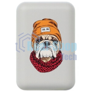 Портативный аккумулятор RITMIX RPB-10007 Bulldog (10000 мА, 2хUSB 2.1 А, софт-тач, принт Бульдог)