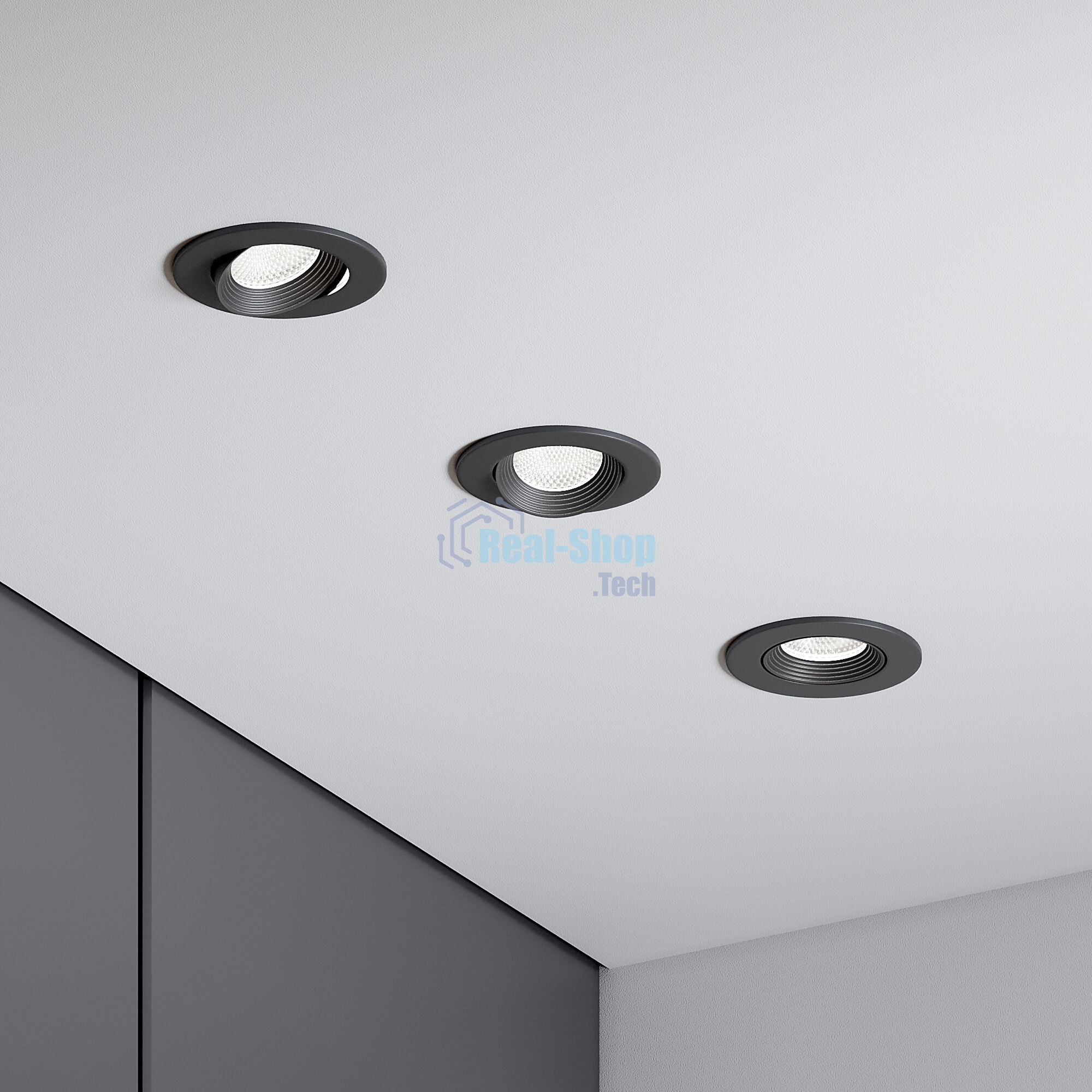 25094/LED / светильник встраиваемый светодиодный / черный
