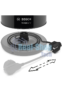 Чайник электрический Bosch TWK3P423 1.7л. 2400Вт черный (корпус: нержавеющая сталь)