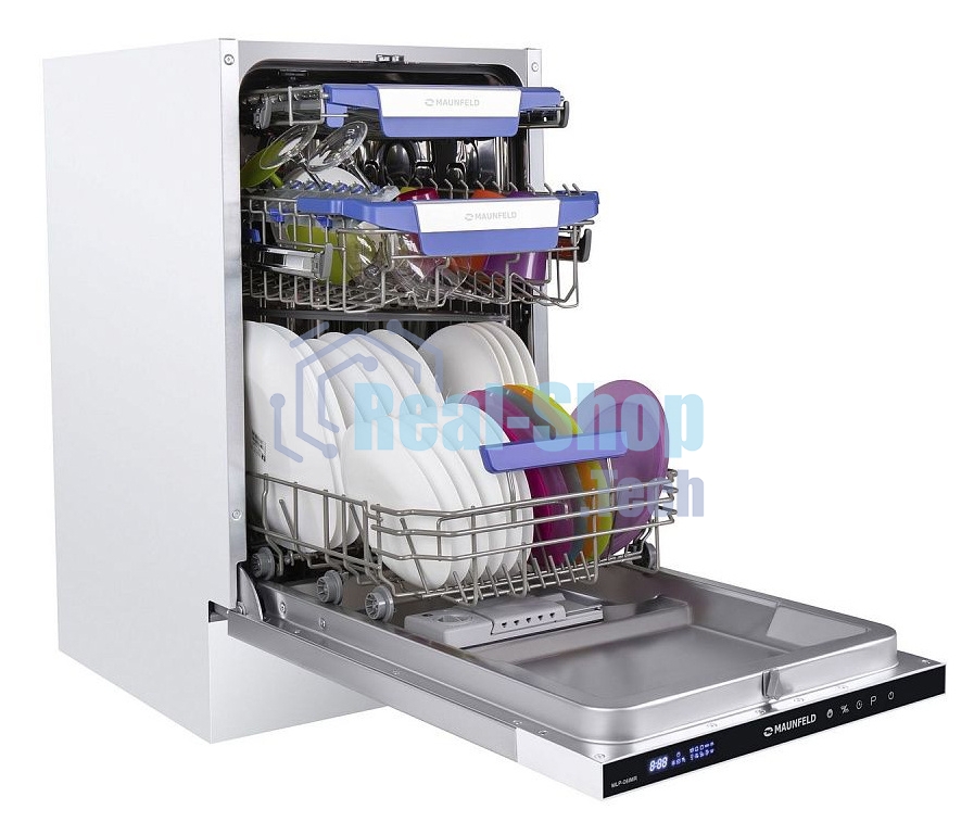 Встраиваемая посудомоечная машина Maunfeld MLP-08IMR, черный, 44.5 см, 10 компл., 47 дБ, класс A++