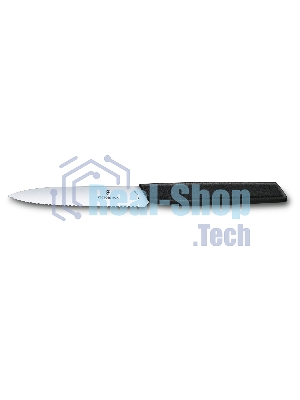 Нож кухонный Victorinox Swiss Modern (6.9003.10W) стальной разделочный лезв.100мм серрейт. заточка черный