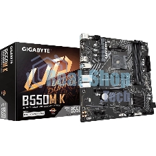 Материнская плата Gigabyte B550M K, AM4, AMD B550, 4xDDR4, 4xSATA, 2xM.2, 1xPCIe 4.0 x16, 1xPCIe x1, 1xHDMI, 1xDP, 1x 1Gb LAN, 4xUSB-A 3.2 Gen 1, 4xUSB-A 2.0, 3x3.5 мм, 7.1, mATX