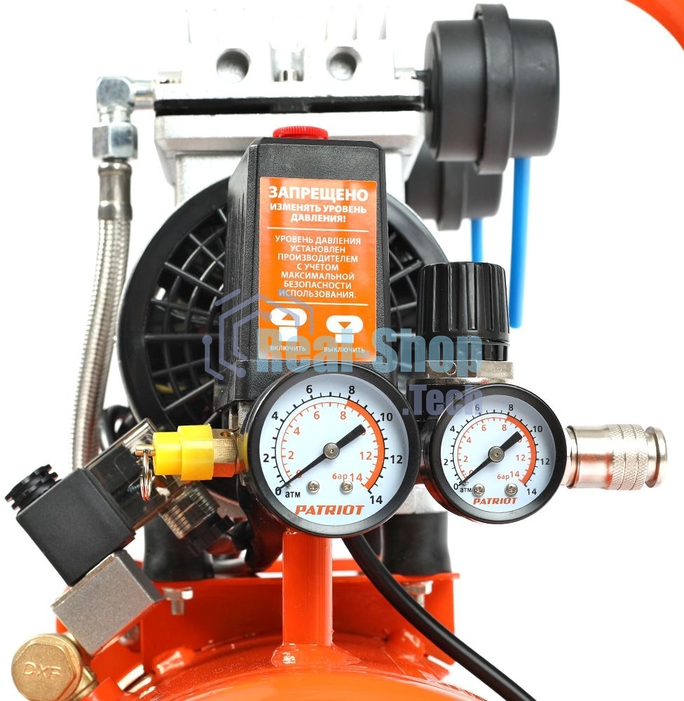 Компрессор поршневой безмасляный Patriot WO 24-260S, 260 л/мин, 8 бар, 1500 Вт, 24 л, быстросъемный 1/4