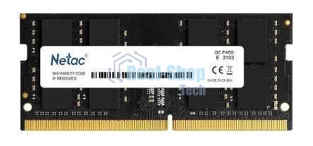 Оперативная память NETAC Basic, DDR4, 16GB (1x16GB), 3200MHz, CL22, SO-DIMM