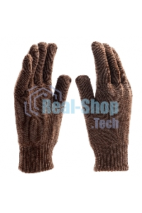 Перчатки трикотажные Сибртех двойные, полушерстяные