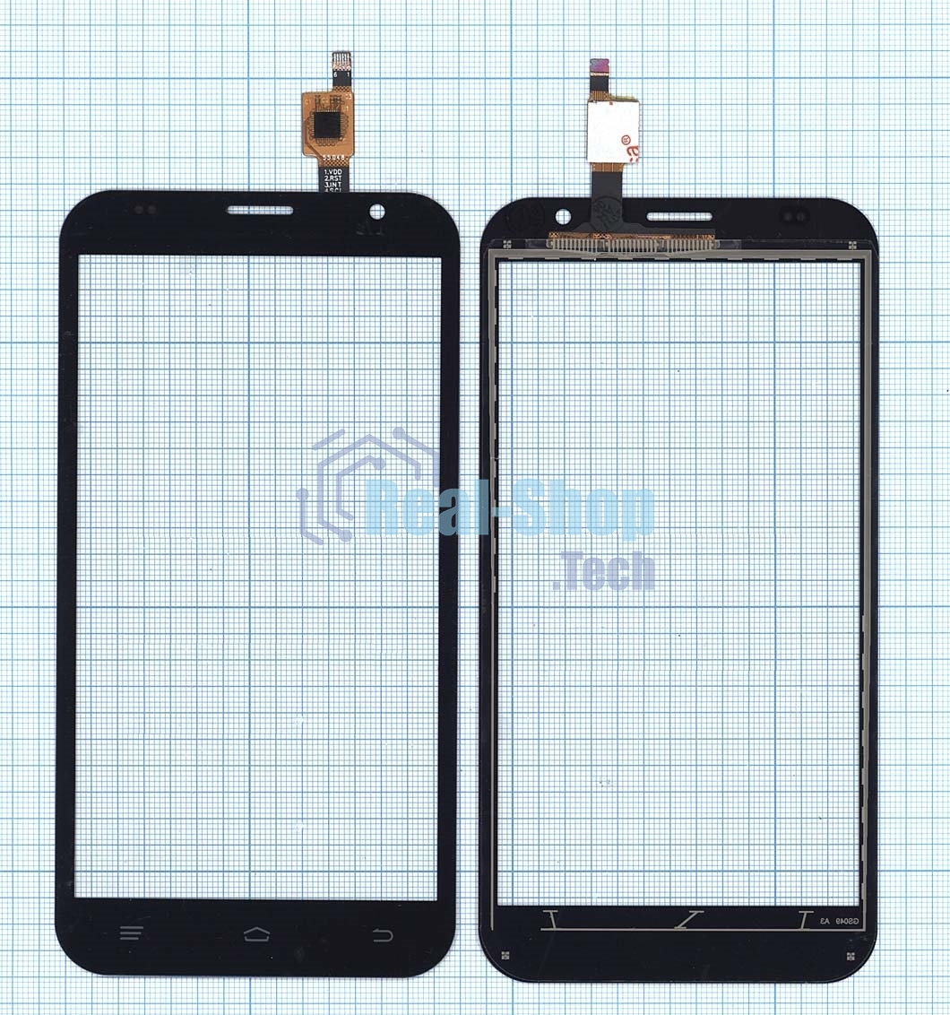 Сенсорное стекло (тачскрин) для Fly FS551 Nimbus 4, черное