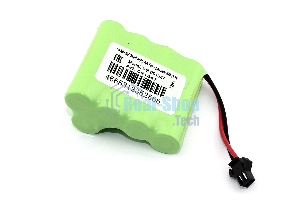 Портативный аккумулятор Ni-Mh 6V 2400 mAh AA Row разъем SM (1+4)