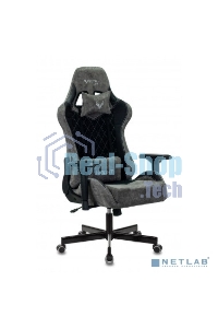 Кресло игровое Бюрократ VIKING 7 KNIGHT B FABRIC черный текстиль/эко.кожа крестовина металл/пластик