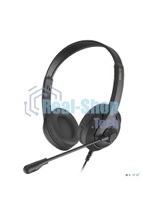 Гарнитура проводная с микрофоном A4Tech Fstyler FH100 черный 2м