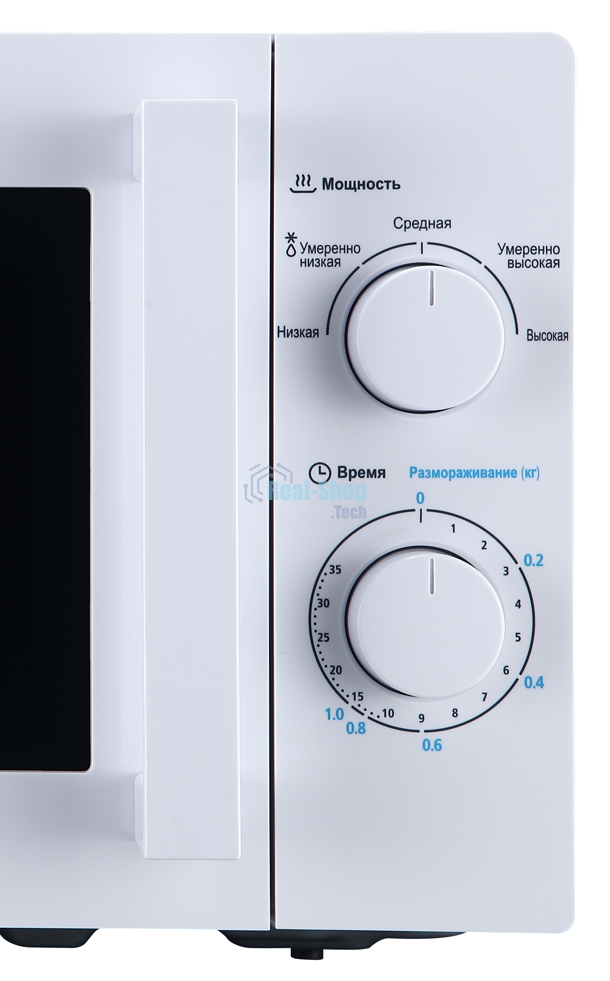 Микроволновая печь Midea MM720CY6-W белый, 20 л, 700 Вт, переключатели - поворотный механизм