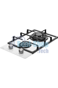 Газовая варочная панель MONSHER MGG 33 Blanc, газ, High-Tech, 30 см, автоматический электроподжиг, газ-контроль, форсунки под сжиженый газ, SABAF конфорки, чугунные решетки, белый