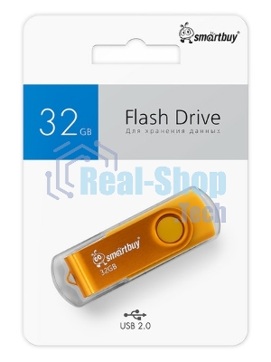 Флешка USB Smartbuy Twist Yellow (SB032Gb2TWY), 32Gb, USB 2.0, R/W 15/12, желтый