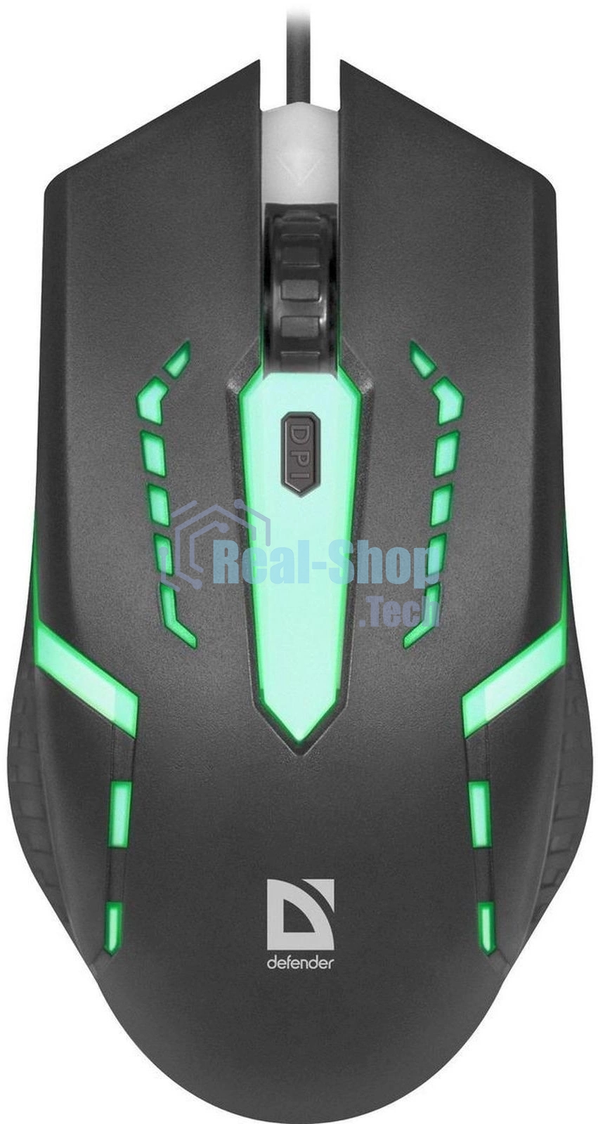 Мышь проводная Defender Flash MB-600L черный, 1200 dpi, USB, кнопки - 4