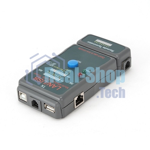 Тестер LAN Cablexpert NCT-2, 100/1000 Base-TX, для UTP, STP, RJ-11, USB-кабеля