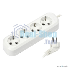 Удлинитель Smartbuy SBE-16-4-05-Z 4 гнезда 5 метра 16А/3,5 кВт с заземлением ПВС 3х1мм2