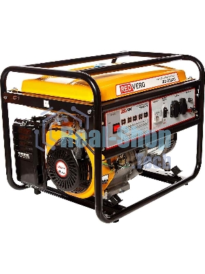 Генератор бензиновый RedVerg RD-G5500. 13,0л.с; 389куб.см; GM188F; запуск- ручной; бак- 25л,5,0кВт, макс.- 5,5кВт; 220В;