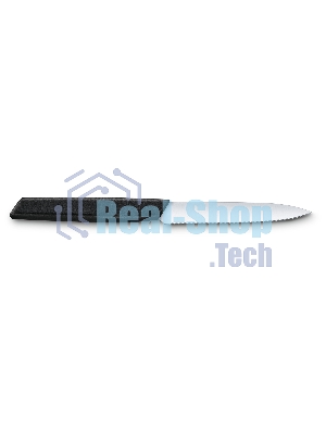 Нож кухонный Victorinox Swiss Modern (6.9003.10W) стальной разделочный лезв.100мм серрейт. заточка черный